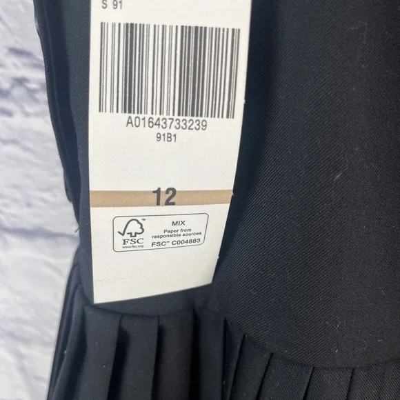 Nine West NWT Classic Black Preppy A-line Career  Mini Skirt Size 12 - Picture 5 of 7